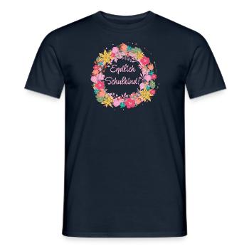 blumenkranz, kranz,schulkind,blumen - Männer T-Shirt - Navy - Vorne - AI Model Male 178 light (178cm)