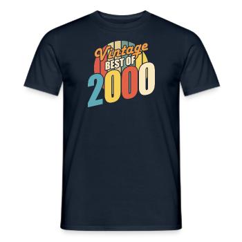 Vintage 2000 Best of 2000 - Annif 24 Years - Men's T-Shirt - navy - Front - AI Model Male 178 light (178cm)