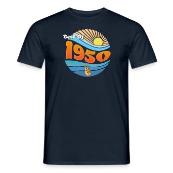 Millésime 1950 – Edition Limitée 75ème Anniversaire - T-shirt homme - marine - Devant - AI Model Male 178 light (178cm)