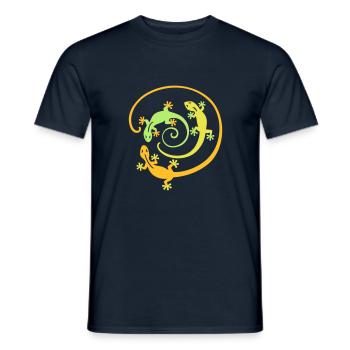 geckospiral - Men's T-Shirt - navy - Front - AI Model Male 178 light (178cm)