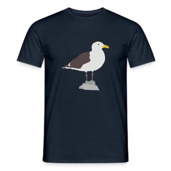 gull - Men's T-Shirt - navy - Front - AI Model Male 178 light (178cm)