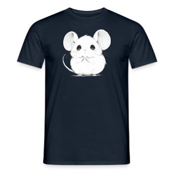 niedliche Manga-Maus - Männer T-Shirt - Navy - Vorne - AI Model Male 178 light (178cm)