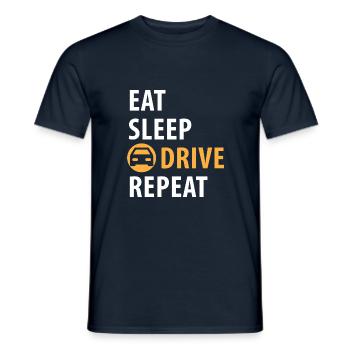 Travel, road trip, car driving, vacation - Men's T-Shirt - navy - Front - AI Model Male 178 light (178cm)