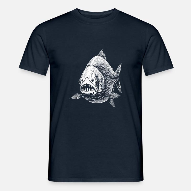 Piranhas - Männer T-Shirt - Navy
