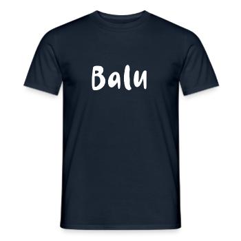 Name, Schrift,weiss, balu - Männer T-Shirt - Navy - Vorne - AI Model Male 178 light (178cm)