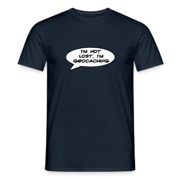 Geocaching - Men's T-Shirt - navy - Front - AI Model Male 178 light (178cm)