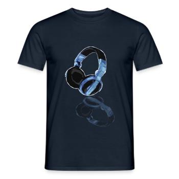 DJ-Kopfhörer 2.0 - Männer T-Shirt - Navy - Vorne - AI Model Male 178 light (178cm)