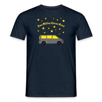 eine million sterne hotel campingbus - Männer T-Shirt - Navy - Vorne - AI Model Male 178 light (178cm)