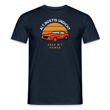 Alt Rostig Undicht Oldtimer Sportwagen Auto Tuning - Männer T-Shirt - Navy - Vorne - AI Model Male 178 light (178cm)