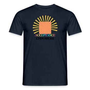 Acceptance Empowers - Men's T-Shirt - navy - Front - AI Model Male 178 light (178cm)