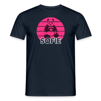 SOFIE - Beautiful name with cute panda - Men's T-Shirt - navy - Front - AI Model Male 178 light (178cm)
