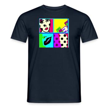 Pop art - Männer T-Shirt - Navy - Vorne - AI Model Male 178 light (178cm)