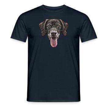 Chocolate Labrador Retriever Face - Men's T-Shirt - navy - Front - AI Model Male 178 light (178cm)