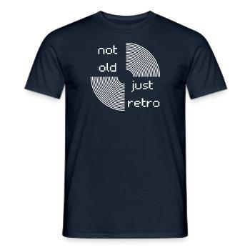 Pas vieux juste rétro - T-shirt homme - marine - Devant - AI Model Male 178 light (178cm)