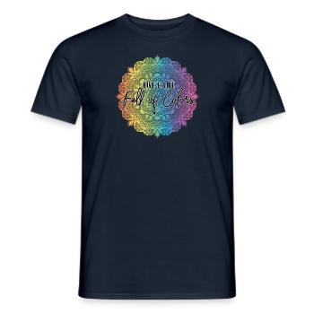 Live a life full of colors - Men's T-Shirt - navy - Front - AI Model Male 178 light (178cm)