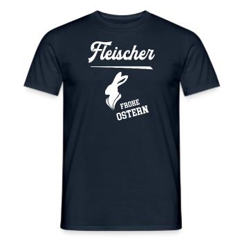 Fleischer Frohe Ostern Ostergeschenk Fleischerei - Männer T-Shirt - Navy - Vorne - AI Model Male 178 light (178cm)
