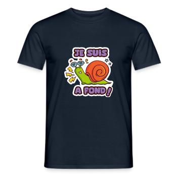 je suis a fond humour dôles - T-shirt homme - marine - Devant - AI Model Male 178 light (178cm)
