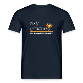 Day drinking is my favorite hobby - Men's T-Shirt - navy - Front - AI Model Male 178 light (178cm)