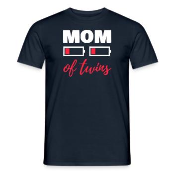 Mom of Twins Mom Mother of Twins - Men's T-Shirt - navy - Front - AI Model Male 178 light (178cm)