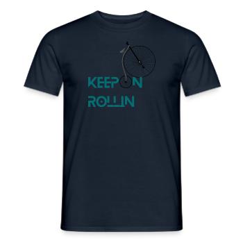 Keep On Rollin - Männer T-Shirt - Navy - Vorne - AI Model Male 178 light (178cm)