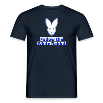 Weißes Kaninchen, Folge, Märchen, Alice,Wonderland - Männer T-Shirt - Navy - Vorne - AI Model Male 178 light (178cm)