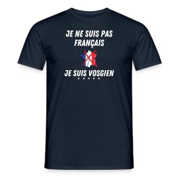 Je ne suis pas français, je suis vosgien - T-shirt homme - marine - Devant - AI Model Male 178 light (178cm)
