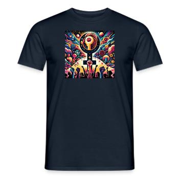 Women's Day - Men's T-Shirt - navy - Front - AI Model Male 178 light (178cm)