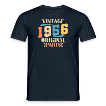 Mois 1956. Cadeau d'anniversaire 1956. 68 ans Birt - T-shirt homme - marine - Devant - AI Model Male 178 light (178cm)