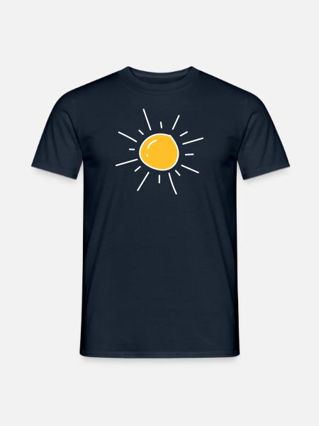 Soleil bicolore - T-shirt homme - marine