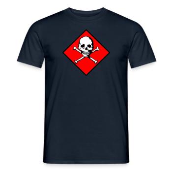Schädel und Knochen - Männer T-Shirt - Navy - Vorne - AI Model Male 178 light (178cm)