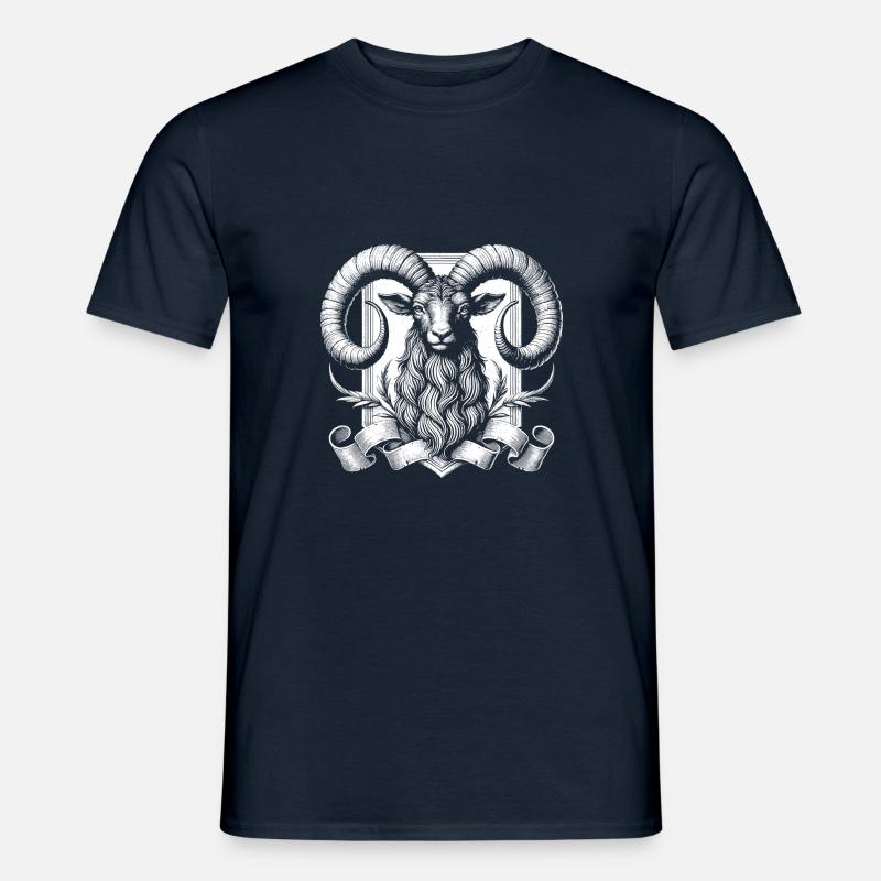 Schafbock - Männer T-Shirt - Navy