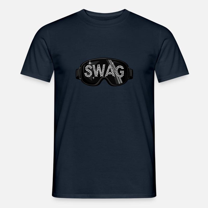 SWAG Ski Brille - Aggu Style - Männer T-Shirt - Navy