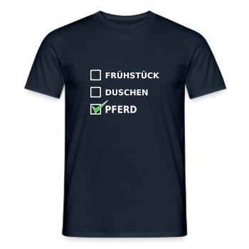 Pferd - Männer T-Shirt - Navy - Vorne - AI Model Male 178 light (178cm)