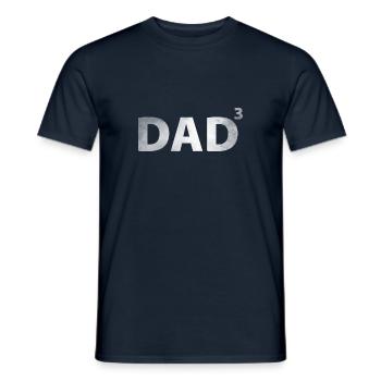 Dad hoch 3 - Father of 3 children - Men's T-Shirt - navy - Front - AI Model Male 178 light (178cm)