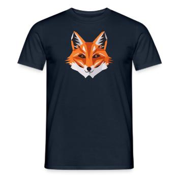 Fuchs Polygon Geometrisch - Männer T-Shirt - Navy - Vorne - AI Model Male 178 light (178cm)