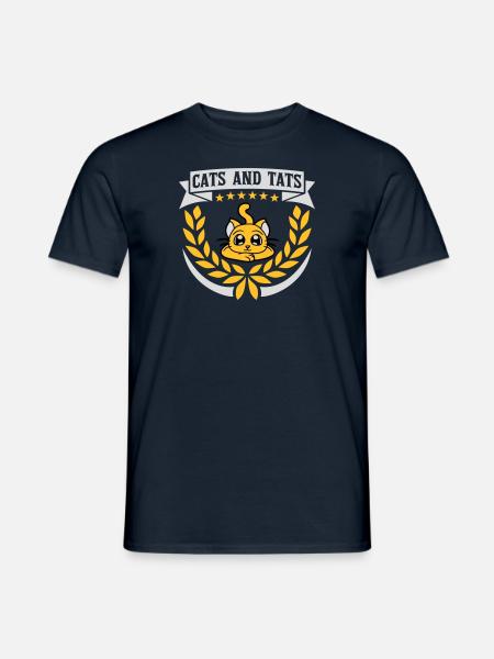 cats and tats quote - Men's T-Shirt - navy