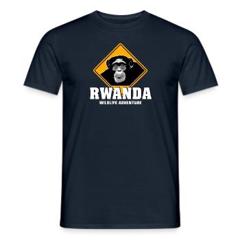 Ruanda - Schimpanse - Männer T-Shirt - Navy - Vorne - AI Model Male 178 light (178cm)