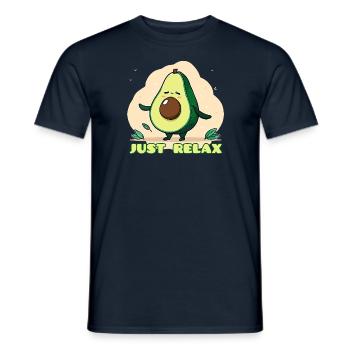 avokado entspann dich - Männer T-Shirt - Navy - Vorne - AI Model Male 178 light (178cm)