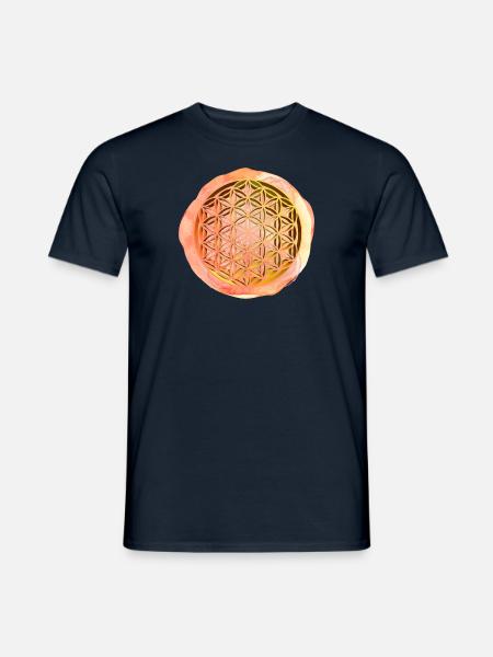 Lebensblume 3D - Männer T-Shirt - Navy