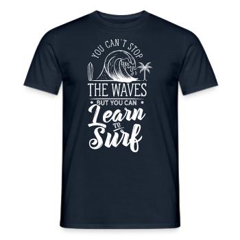 Vous pouvez apprendre Surf surf sur surf - T-shirt homme - marine - Devant - AI Model Male 178 light (178cm)