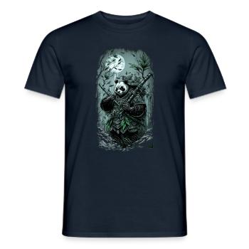 panda samurai3 - Männer T-Shirt - Navy - Vorne - AI Model Male 178 light (178cm)