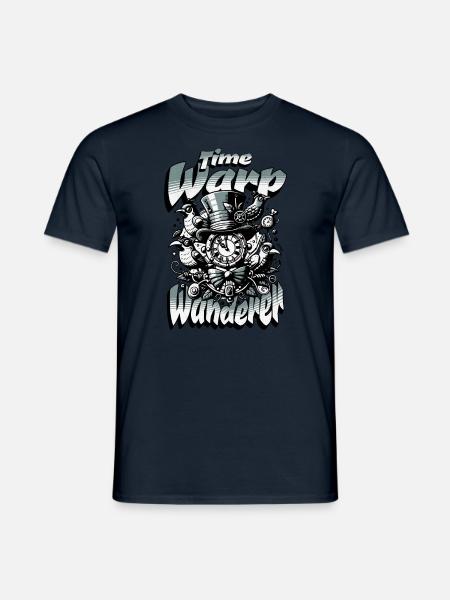 Zeitkrümmer-Wanderer - Männer T-Shirt - Navy