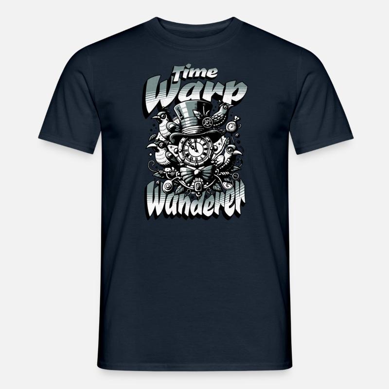 Zeitkrümmer-Wanderer - Männer T-Shirt - Navy