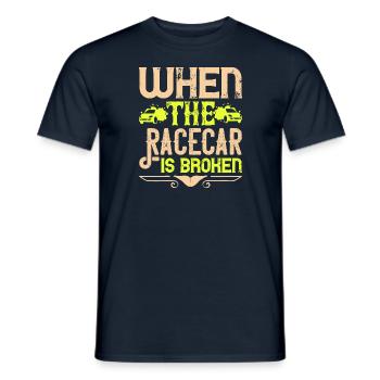 Quand la voiture de course est cassée - T-shirt homme - marine - Devant - AI Model Male 178 light (178cm)