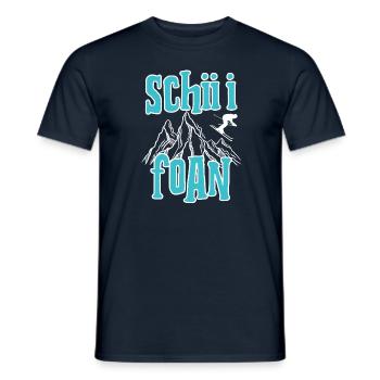 skifahren schifoan is das leiwandste SCHIII FOAN - Männer T-Shirt - Navy - Vorne - AI Model Male 178 light (178cm)