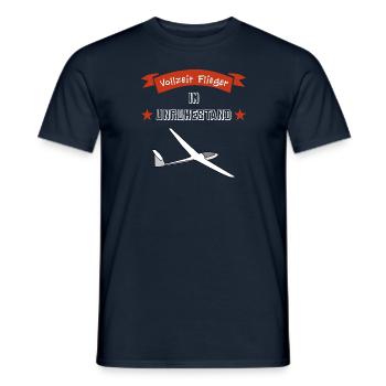 vollzeit flieger im unruhestand - Männer T-Shirt - Navy - Vorne - AI Model Male 178 light (178cm)