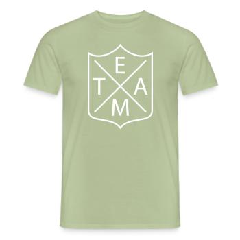 Équipe - T-shirt homme - vert sauge - Devant - AI Model Male 178 light (178cm)