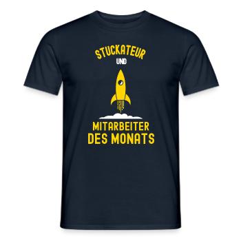 Stuckateur Mitarbeiter des Monats Stukkateur - Männer T-Shirt - Navy - Vorne - AI Model Male 178 light (178cm)