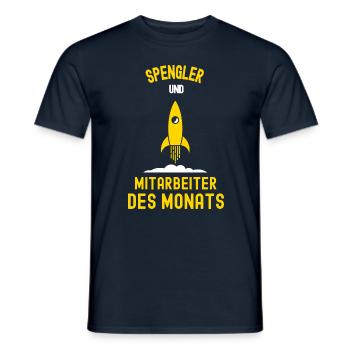 Spengler Mitarbeiter des Monats Spenglerei Kollege - Männer T-Shirt - Navy - Vorne - AI Model Male 178 light (178cm)
