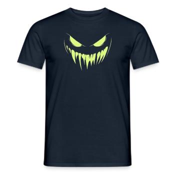 visage pour halloween, visage terrifiant, fête - T-shirt homme - marine - Devant - AI Model Male 178 light (178cm)